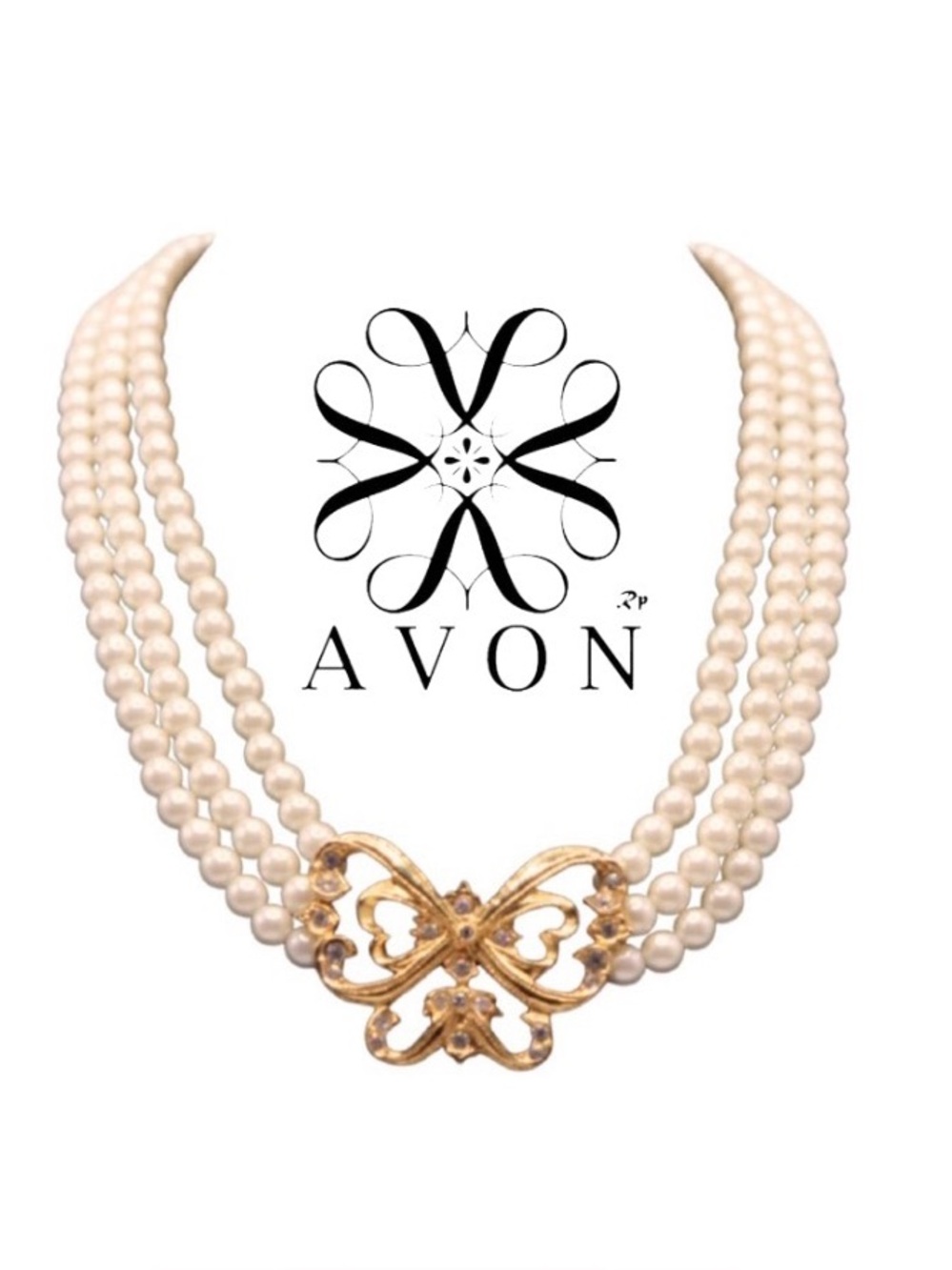 Vintage Avon Butterfly Pearls